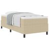 vidaXL Boxspringbed Lichtgrijs en wit. 80 x 200 cm Katoen Stof
