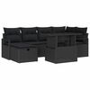 vidaXL Tuin Sofa Set 7 st Zwart poly rattan