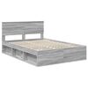 vidaXL Bedframe met hoofdeinde Grijs Sonoma 160 x 200 cm Bewerkt hout