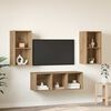 vidaXL Tv-meubelset Wandgemonteerd 3 pcs Artisan Eiken Bewerkt hout