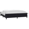 vidaXL Boxspring met matras fluweel zwart 200x210 cm