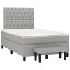 vidaXL Boxspring met matras stof lichtgrijs 120x190 cm
