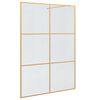 vidaXL Inloop Douche Wand Goud 140 x 195 cm gehard glas