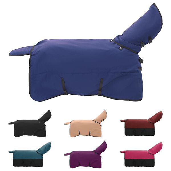 vidaXL Paardendeken Donkergroen en Zwart 105 cm Polyester