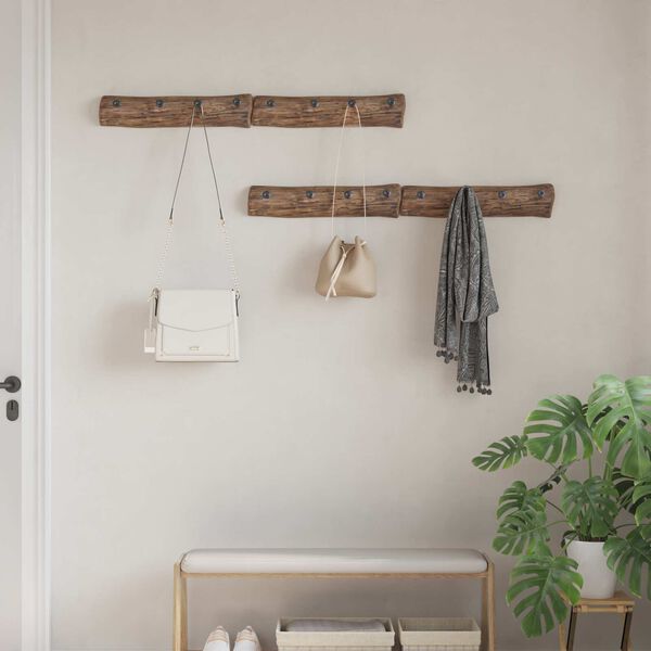 vidaXL Hanger Bruin 50 x 8 x 12 cm Massief Gerecycled Hout