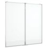 vidaXL Whiteboard magnetisch inklapbaar 100x100x1,7 cm aluminium