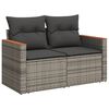 vidaXL 8-delige Loungeset met kussens poly rattan grijs