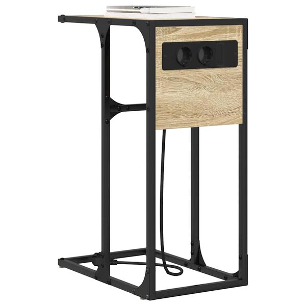 vidaXL Nachtkastje Sonoma Eiken 41,5 x 26 x 60,5 cm Bewerkt hout