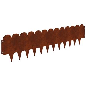 vidaXL Gazonrand 20 st 103 x 25 cm Staal Roestig