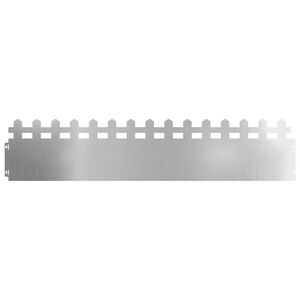vidaXL Gazonranden 10 pcs Zilver 103 x 0,05 x 22 cm
