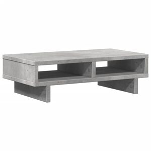 vidaXL Monitorstandaard 50x27x15 cm bewerkt hout betongrijs