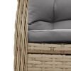 vidaXL 7-delige Tuinset met kussens poly rattan beige