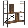 vidaXL Boekenkast 5-laags 75 x 30 x 91 cm Bewerkt hout Gerookt eiken