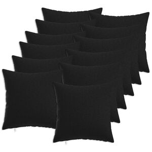 vidaXL Kussensloop 12 pcs HEERLEN Zwart 40 x 40 cm