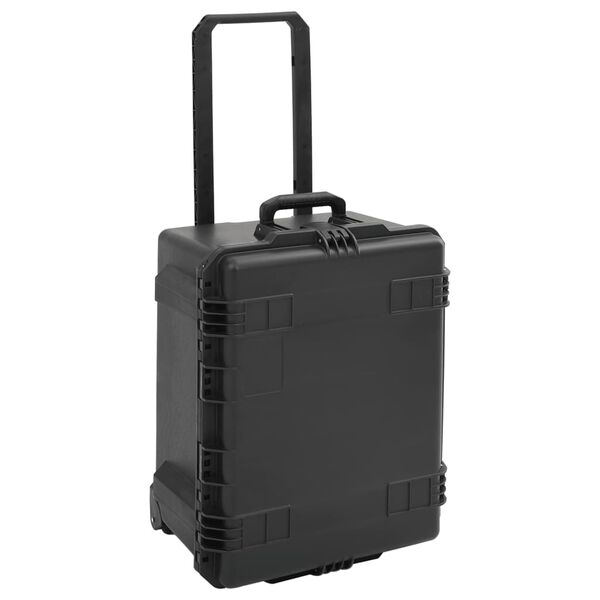 vidaXL Flightcase draagbaar 62,5x49,5x37 cm PP zwart