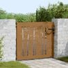vidaXL Poort 85x100 cm bamboe-ontwerp cortenstaal