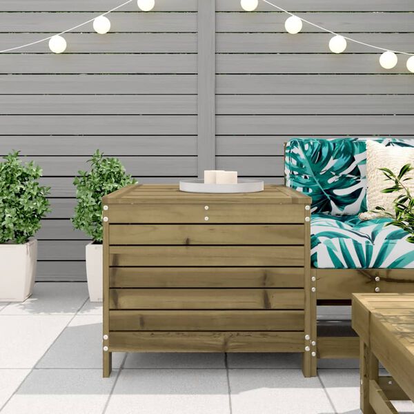 vidaXL Tuinvoetenbank 62x63,5x53,5 cm ge&iuml;mpregneerd grenenhout