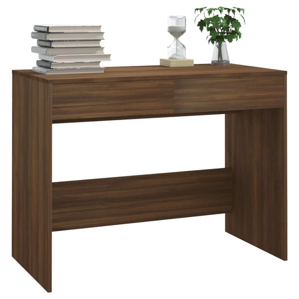 vidaXL Bureau 101x50x76,5 cm spaanplaat bruin eikenkleur