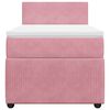 vidaXL Boxspring met matras fluweel roze 100x200 cm