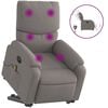 vidaXL Sta-op-massagestoel elektrisch verstelbaar stof taupe
