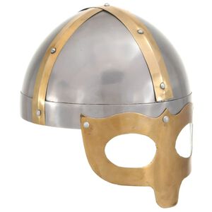 vidaXL Vikinghelm replica LARP staal zilverkleurig