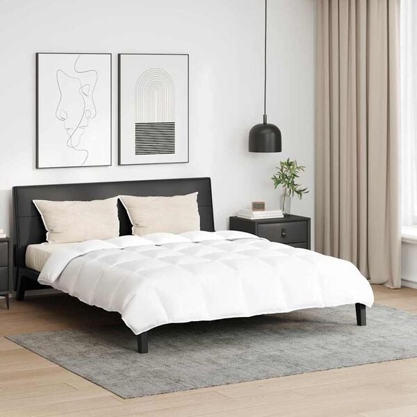 vidaXL Dekbed Set met kussen 3 pcs Wit Donsveertjes