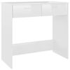 vidaXL Bureau 80x40x75 cm bewerkt hout hoogglans wit