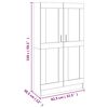 vidaXL Boekenkast 82,5x30,5x150 cm bewerkt hout sonoma eikenkleurig