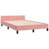 vidaXL Bedframe zonder matras 120x190 cm fluweel roze
