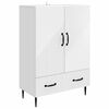 vidaXL Dressoir Wit 66 x 34,5 x 95 cm Bewerkt hout