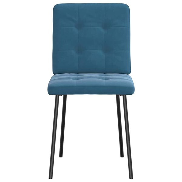 vidaXL Eetkamerstoelen 6 st fluweel blauw