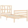 vidaXL Bedframe met hoofdbord massief hout
