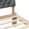 vidaXL Bedframe Bruin en donkergrijs 140 x 200 cm Massief grenenhout