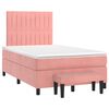 vidaXL Boxspring met matras fluweel roze 120x190 cm