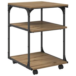 vidaXL Printerstand Artisan Eiken 43 x 48 x 64 cm Bewerkt hout