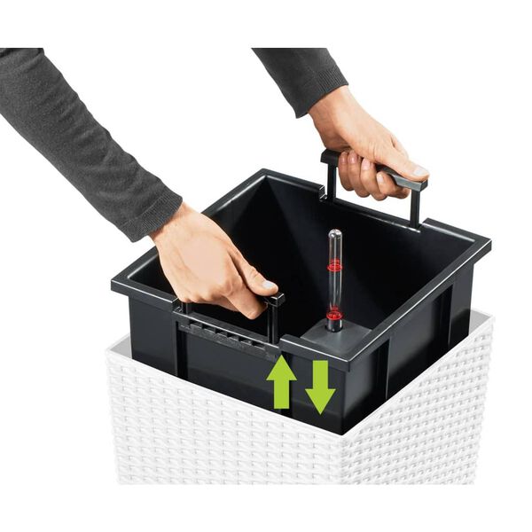 LECHUZA Plantenbak CUBICO Cottage 30 ALL-IN-ONE wit