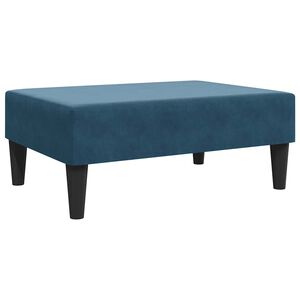 vidaXL Voetenbank 77x55x31 cm fluweel blauw