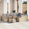 vidaXL Tuin Sofa Set 12 pcs Beige poly rattan