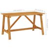 vidaXL Tuintafel 140x70x73,5 cm massief acaciahout