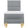 vidaXL Boxspring bed met matras Lichtgrijs 100 x 200 cm Stof