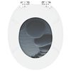 vidaXL Zachte sluit toiletbril Grijs 44 x 38 cm MDF-plaat