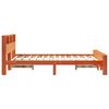 vidaXL Bedframe met hoofdeinde Wasbruin 135 x 190 cm Bewerkt hout