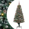 vidaXL Kunstkerstboom Groen 180 cm PVC en Staal en Kunststof