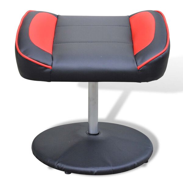 vidaXL Recliner Race Stoel Zwart en Rood 70 x 107 x 98 cm Kunstleer