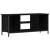 vidaXL TV-kast 102 x 35 x 45 cm Zwart Eiken Bewerkt hout