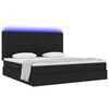 vidaXL Opbergbed met LED met matras Zwart 200 x 200 cm Polyester