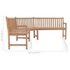 vidaXL Tuinhoekbank 202x202x90 cm massief teakhout