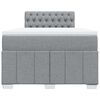 vidaXL Boxspring met matras stof lichtgrijs 120x190 cm
