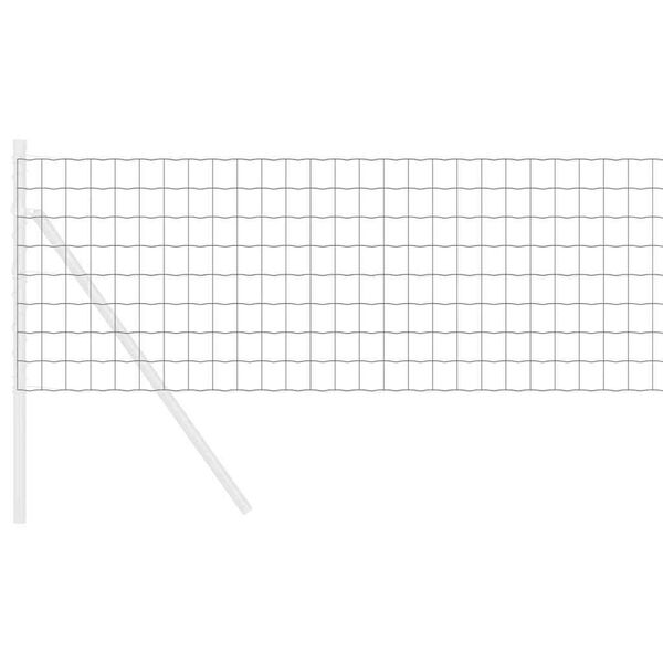 vidaXL Euro Hek Grijs 0.6 x 25 m PVC-gecoat ijzer