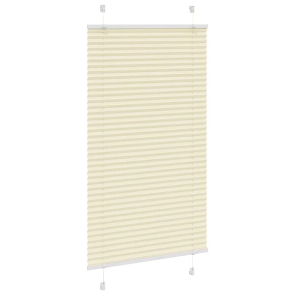 vidaXL Pliss&eacute; rolgordijn 80x150 cm stofbreedte 79,4 cm polyester cr&egrave;me